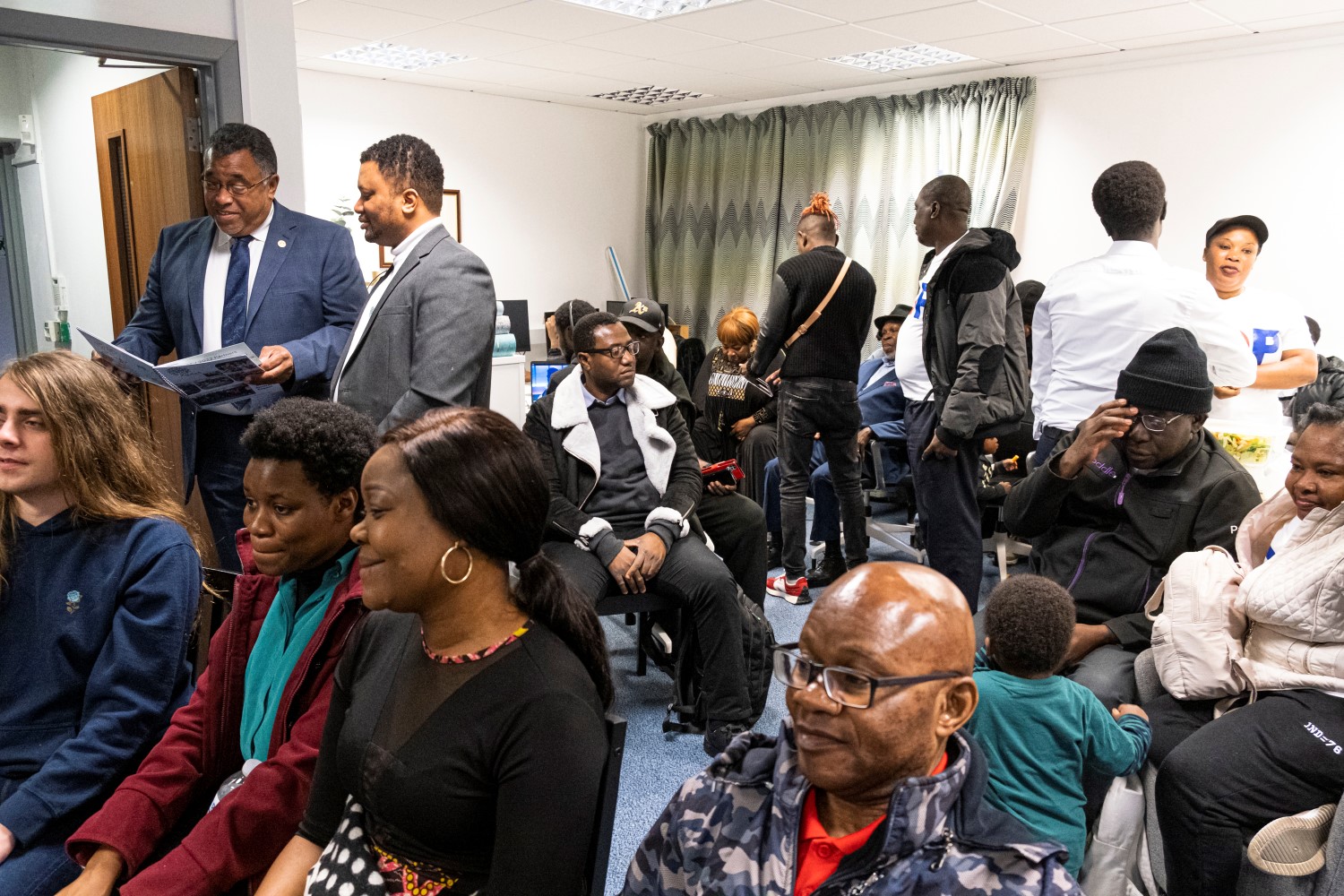 World Mental Health day event pic audience A photograph of people attending a World Mental Health and Black History Month event.