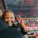 A sanctuary seeking child smiles at the Principality Stadium.