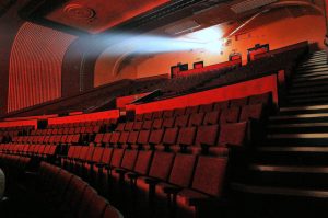 Red cinema seats.