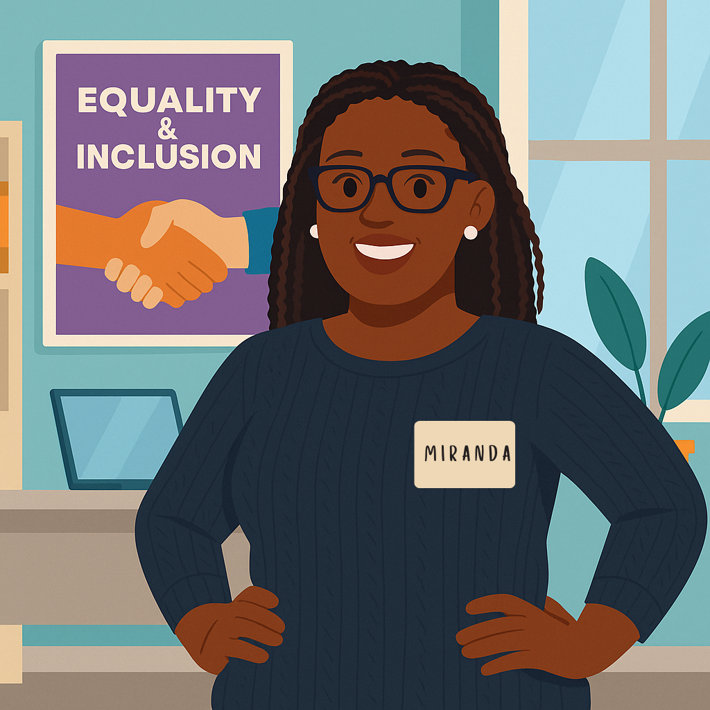 Miranda, Chair of the Sanctuary Coalition Cymru, who champions equal rights in their role.