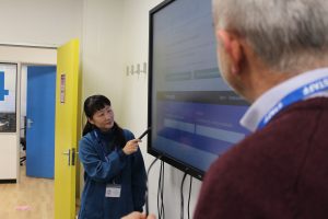 Education and employability team delivering a training session in the Welsh Refugee Council office. 