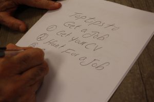 List of someone trying to find a job.