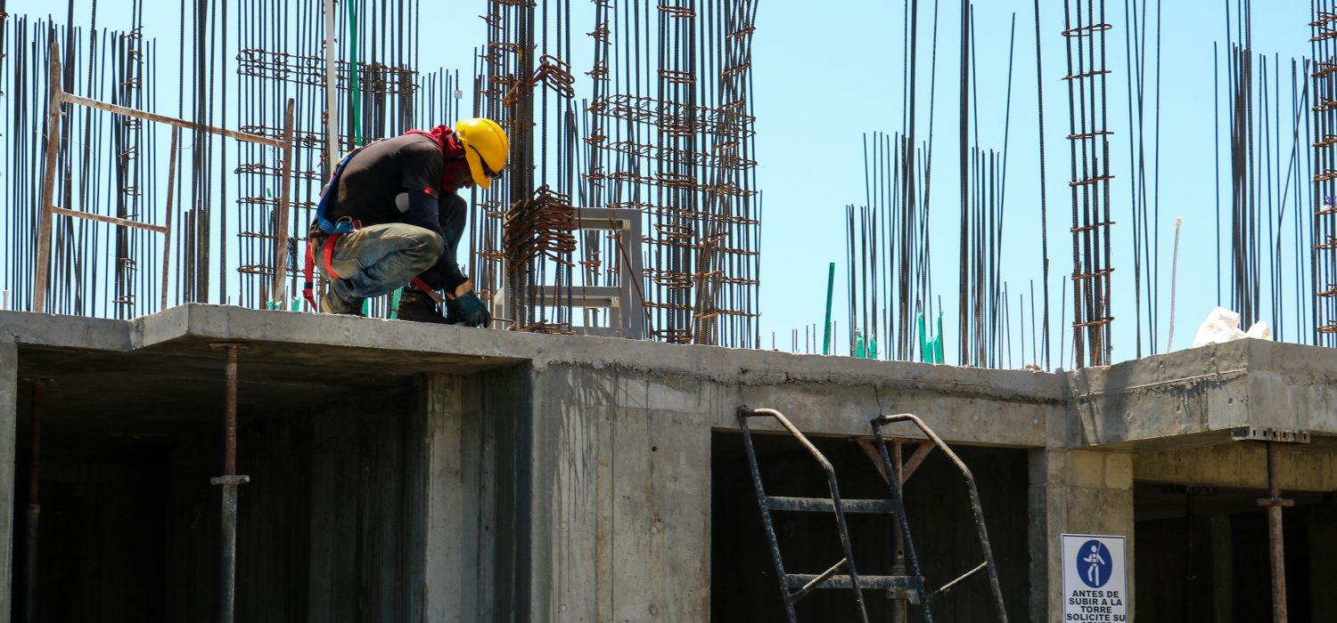 Person working on a construction site.