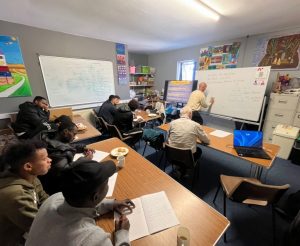 Classroom activity with Welsh Refugee Council employability class. 
