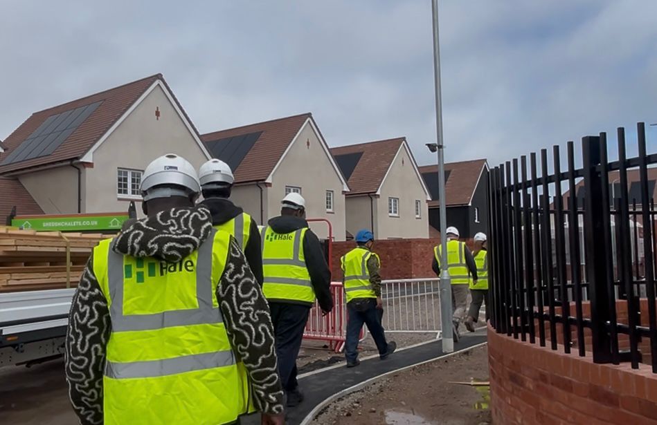 Employability team on a construction site visit.